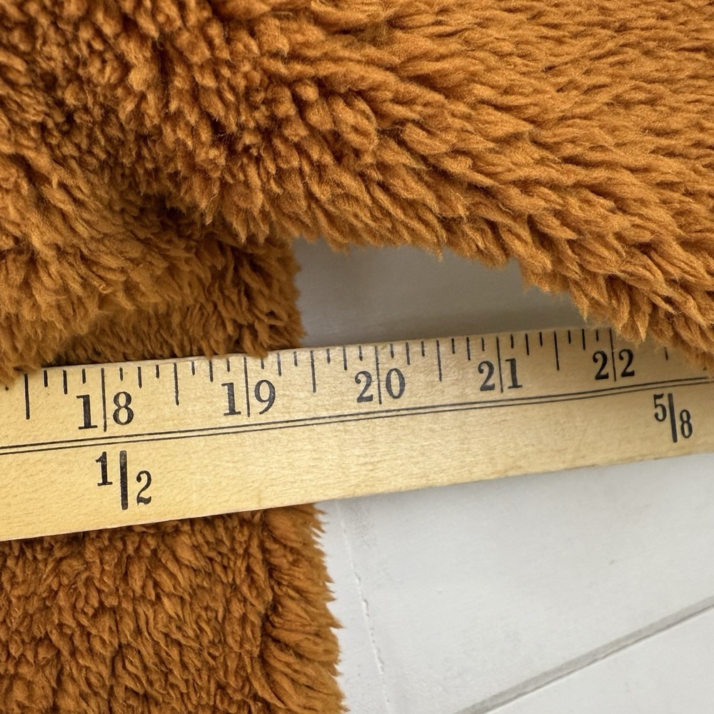 J.CREW Sherpa Camel Funnelneck Zip Jacket Women Small AB440 Teddy - Picture 11 of 14